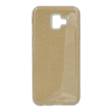Gigapack Samsung Galaxy J6+ szilikon telefonvédő (műanyag belső, csillogó hátlap, arany) tok és táska