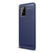 Gigapack Samsung Galaxy S10 Lite Szilikon telefonvédő (légpárnás sarok, szálcsiszolt, karbon minta, sötétkék) tok és táska