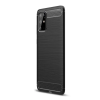 Gigapack Samsung Galaxy S20 Plus 5G Szálcsiszolt Szilikon Tok - Fekete
