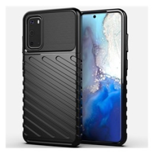 Gigapack Samsung Galaxy S20 Szilikon telefonvédő (csíkos, dombor minta, fekete) tok és táska