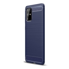 Gigapack Samsung Galaxy S20+ Szilikon telefonvédő (légpárnás sarok, szálcsiszolt, karbon minta, sötétkék) tok és táska