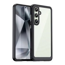 Gigapack Samsung Galaxy S24 FE (SM-S721) szilikon telefonvédő (ütésállóság, átlátszó hátlap) fekete tok és táska