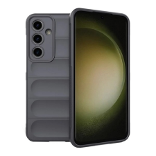 Gigapack Samsung Galaxy S24 FE (SM-S721) szilikon telefonvédő (ütésállóság, kameravédő, 3d) sötétszürke tok és táska