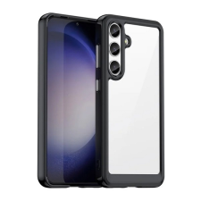 Gigapack Samsung Galaxy S25 Plus (SM-S936) szilikon telefonvédő (ütésállóság, átlátszó hátlap) fekete tok és táska