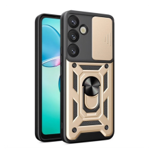Gigapack Samsung Galaxy S25 (SM-S931) defender szilikon telefonvédő (ütésállóság, tartógyűrű, kameravédő) arany tok és táska