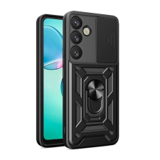 Gigapack Samsung Galaxy S25 (SM-S931) defender szilikon telefonvédő (ütésállóság, tartógyűrű, kameravédő) fekete tok és táska