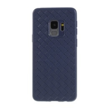 Gigapack Samsung Galaxy S9 szilikon telefonvédő (bőr hatású, fonott minta, kék) tok és táska