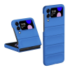 Gigapack Samsung Galaxy Z Flip4 5G (SM-F721) műanyag telefonvédő (közepesen ütésálló, kamera védelem, 3d minta) sötétkék