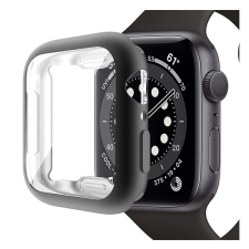 Gigapack Szilikon keret (ütésálló) FEKETE Apple Watch Series 7 45mm okosóra kellék