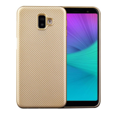 Gigapack Szilikon telefonvédő (karbon minta) ARANY [Samsung Galaxy J6 Plus (SM-J610F)] (5996457821204) tok és táska