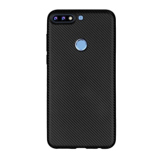 Gigapack Szilikon telefonvédő (karbon minta) FEKETE Huawei Y7 Prime 2018 (Y7 2018) tok és táska