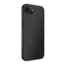 Gigapack Szilikon telefonvédő karbon minta MagSafe Apple iPhone 16e fekete GP-182323 tok és táska