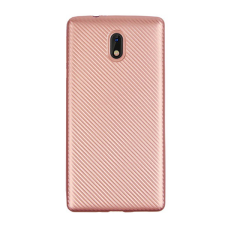 Gigapack Szilikon telefonvédő (karbon minta) ROZÉARANY [Nokia 3] (5996457725267) tok és táska