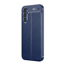 Gigapack Szilikon telefonvédő (közepesen ütésálló, bőr hatású, varrás minta) SÖTÉTKÉK Samsung Galaxy A34 5G (SM-A346) tok és táska