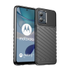 Gigapack Szilikon telefonvédő (közepesen ütésálló, csíkos, dombor minta) FEKETE Motorola Moto G53 (XT2335)