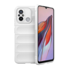Gigapack Szilikon telefonvédő (közepesen ütésálló, kamera védelem, 3D minta) FEHÉR Xiaomi Redmi 12C tok és táska