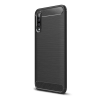 Gigapack Szilikon telefonvédő (közepesen ütésálló, légpárnás sarok, szálcsiszolt, karbon minta) FEKETE [Samsung Galaxy A50s (SM-A507F)] (5996457866076) - Telefontok