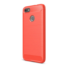 Gigapack Szilikon telefonvédő (közepesen ütésálló, légpárnás sarok, szálcsiszolt, karbon minta) piros gp-72163 tok és táska