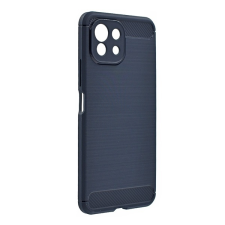 Gigapack Szilikon telefonvédő (közepesen ütésálló, légpárnás sarok, szálcsiszolt, karbon minta) SÖTÉTKÉK Xiaomi Mi 11 Lite 4G, Xiaomi Mi 11 Lite 5G, Xiaomi 11 Lite 5G NE tok és táska
