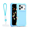 Gigapack Szilikon telefonvédő légpárnás sarok kézpánt iPhone 17 Pro Max világoskék GP-187448