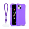 Gigapack Szilikon telefonvédő légpárnás sarok műanyag hátlap kézpánt Apple iPhone 15 lila GP-187354