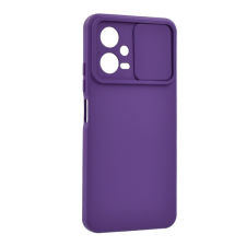 Gigapack Szilikon telefonvédő (matt, mikrofiber plüss belső, kamera védelem) SÖTÉTLILA Xiaomi Redmi Note 12 5G tok és táska