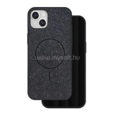 Gigapack Szilikon telefonvédő (műanyag hátlap, kameravédő, MagSafe, csillogó) FEKETE (GP-171516) tok és táska