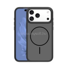 Gigapack Szilikon telefonvédő (műanyag hátlap, ütésállóság, légpárnás sarok, kameravédő, MagSafe) FEKETE (GP-181521) tok és táska