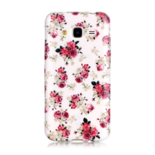 Gigapack Szilikon telefonvédő (rózsa minta) FEHÉR [Samsung Galaxy J3 (2016) SM-J320] (5996457658190) tok és táska