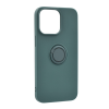 Gigapack Szilikon telefonvédő (tartógyűrű, mikrofiber plüss belső, mágneses, kameravédő) SÖTÉTZÖLD Apple iPhone 15 "Gigapack csomagolás" (GP-145014) (GP-145014)