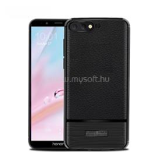 Gigapack Szilikon telefonvédő (ütésállóság, bőr hatású, szálcsiszolt) FEKETE (GP-79560) tok és táska