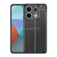 Gigapack Szilikon telefonvédő (ütésállóság, bőr hatású, varrás minta) FEKETE (GP-154854) tok és táska