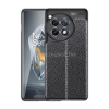 Gigapack Szilikon telefonvédő (ütésállóság, bőr hatású, varrás minta) FEKETE (GP-161875)