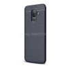Gigapack Szilikon telefonvédő (ütésállóság, bőr hatású, varrás minta) SÖTÉTKÉK (GP-76902)