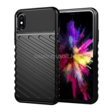 Gigapack Szilikon telefonvédő (ütésállóság, csíkos, dombor minta) FEKETE (GP-102750) tok és táska