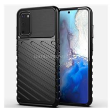 Gigapack Szilikon telefonvédő (ütésállóság, csíkos, dombor minta) FEKETE (GP-92959) tok és táska