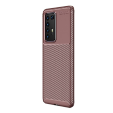 Gigapack Szilikon telefonvédő (ütésállóság, légpárnás sarok, karbon minta) BARNA tok és táska