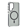 Gigapack Szilikon telefonvédő (ütésállóság, légpárnás sarok, karbon minta, wireless, MagSafe) FEKETE Samsung Galaxy S25 (SM-S931), Galaxy S24 (SM-S921)