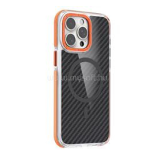 Gigapack Szilikon telefonvédő (ütésállóság, légpárnás sarok, karbon minta, wireless, MagSafe) NARANCSSÁRGA (GP-176064) tok és táska