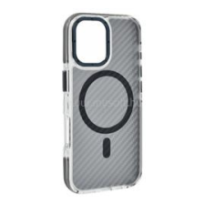 Gigapack Szilikon telefonvédő (ütésállóság, légpárnás sarok, karbon minta, wireless, MagSafe) SÖTÉTSZÜRKE (GP-176076) tok és táska