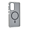 Gigapack Szilikon telefonvédő (ütésállóság, légpárnás sarok, karbon minta, wireless, MagSafe) SÖTÉTSZÜRKE Samsung Galaxy A56 5G (SM-A566)