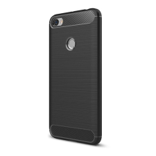 Gigapack Szilikon telefonvédő (ütésállóság, légpárnás sarok, szálcsiszolt, karbon minta) FEKETE tok és táska