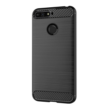 Gigapack Szilikon telefonvédő (ütésállóság, légpárnás sarok, szálcsiszolt, karbon minta) FEKETE tok és táska