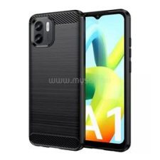 Gigapack Szilikon telefonvédő (ütésállóság, légpárnás sarok, szálcsiszolt, karbon minta) FEKETE (GP-132068) tok és táska