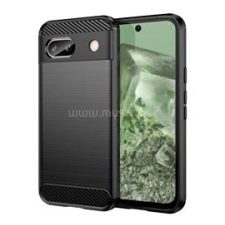 Gigapack Szilikon telefonvédő (ütésállóság, légpárnás sarok, szálcsiszolt, karbon minta) FEKETE (GP-157260) tok és táska