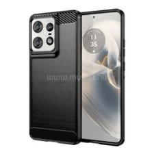 Gigapack Szilikon telefonvédő (ütésállóság, légpárnás sarok, szálcsiszolt, karbon minta) FEKETE (GP-158645) tok és táska