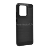 Gigapack Szilikon telefonvédő (ütésállóság, légpárnás sarok, szálcsiszolt, karbon minta) FEKETE (GP-167561)