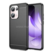 Gigapack Szilikon telefonvédő (ütésállóság, légpárnás sarok, szálcsiszolt, karbon minta) FEKETE (GP-167781) tok és táska