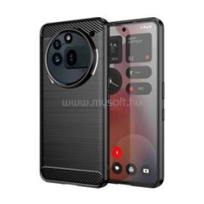 Gigapack Szilikon telefonvédő (ütésállóság, légpárnás sarok, szálcsiszolt, karbon minta) FEKETE (GP-169236) tok és táska