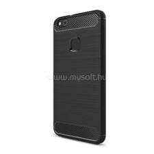 Gigapack Szilikon telefonvédő (ütésállóság, légpárnás sarok, szálcsiszolt, karbon minta) FEKETE (GP-69599) tok és táska
